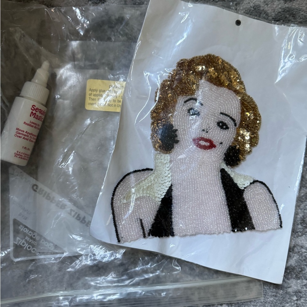 Sequin Marilyn Monroe Beaded Appliqué